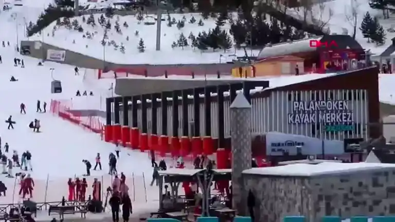 Palandöken'de Yarıyıl Tatili Yoğunluğu